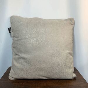 Bebe Silver Metallic Linen 18x18" Pillow
